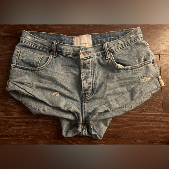One Teaspoon Hendrixe bandits denim jean short shorts - Picture 2 of 4